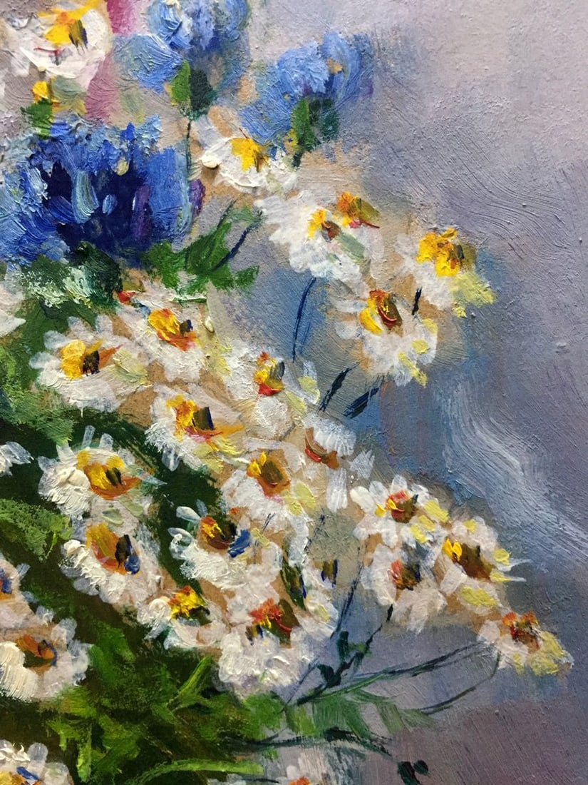 Double oil painting Daisies Pidgayko Lev Sergeevich - 5