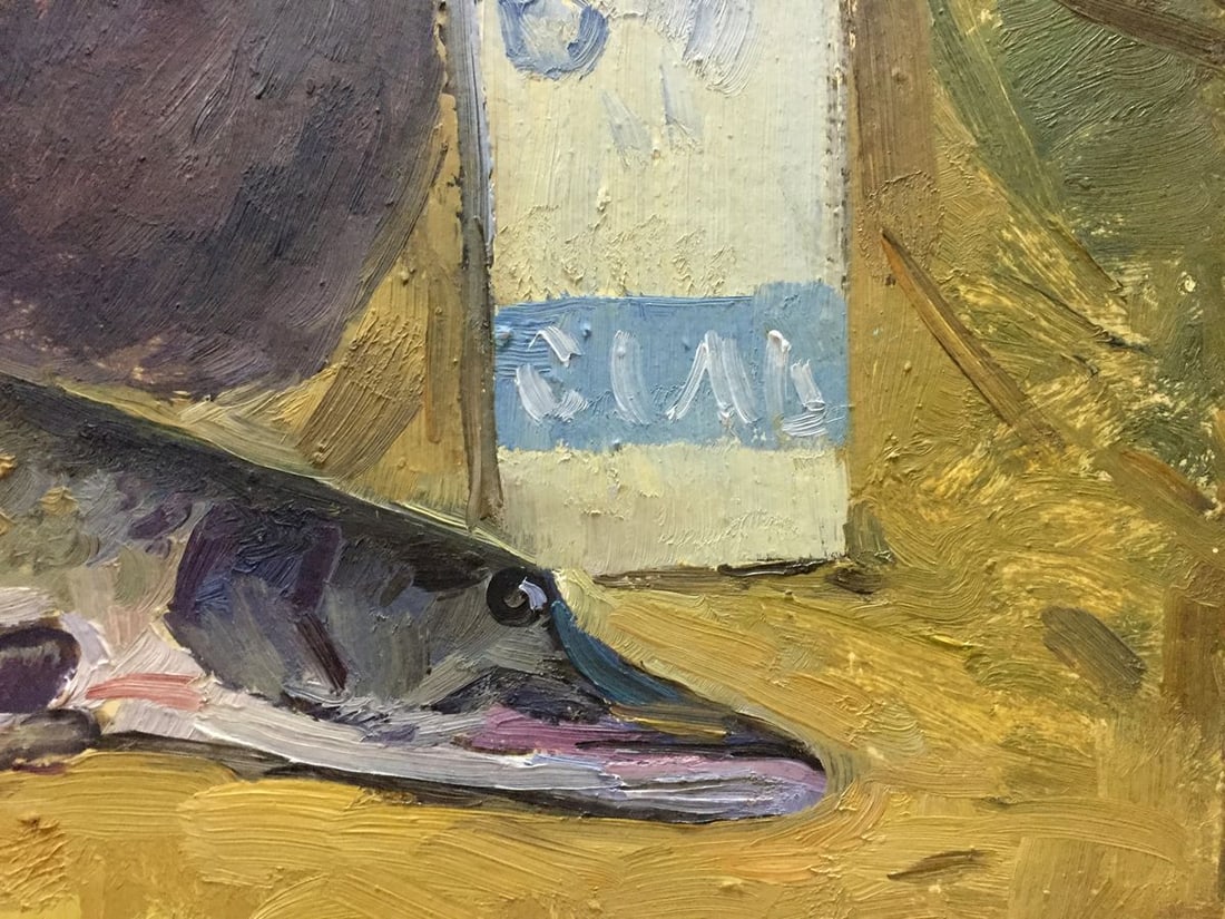 Oil painting Still life with fish Katz Adam Zakharovich - 5