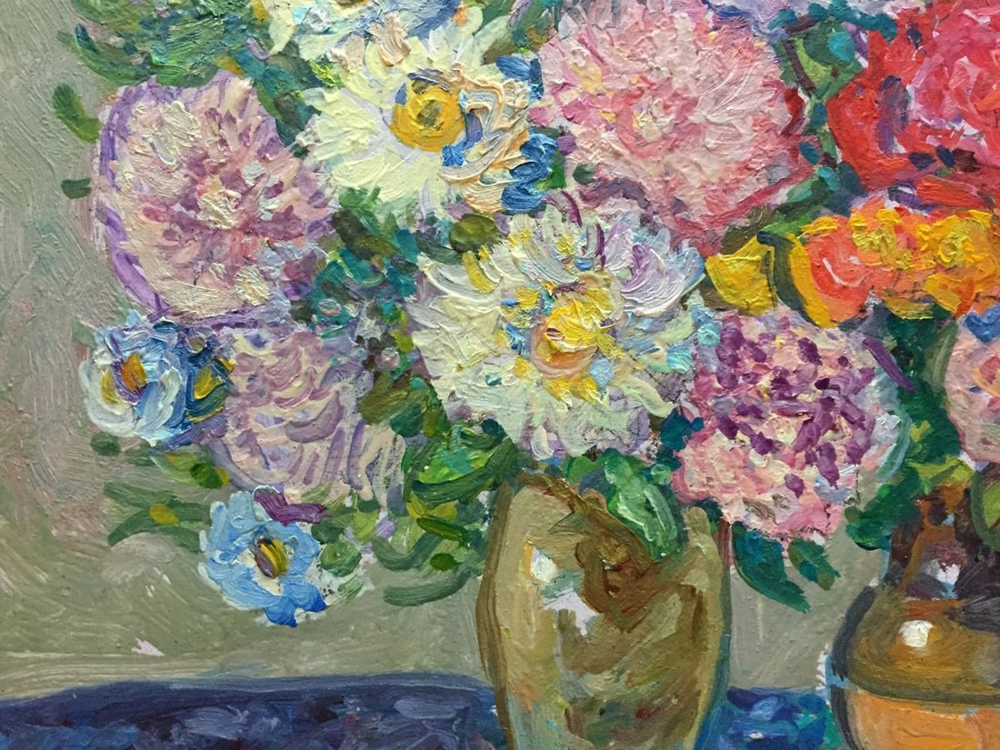 Oil painting Flowers and apples Ruban Grigory Savelievich - 5