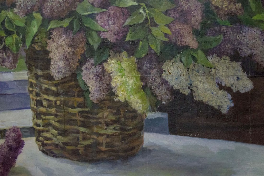 Oil painting Lilac bouquet - 5