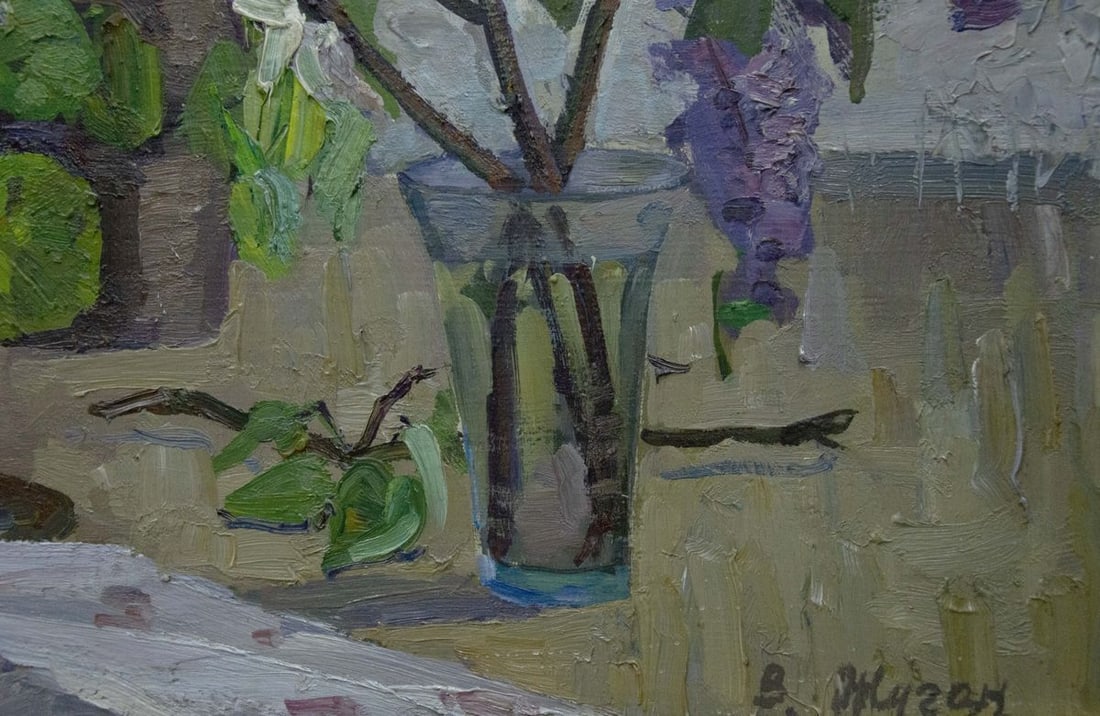 Oil painting Lilac bouquet Zhugan Vladimir Alexandrovich - 4