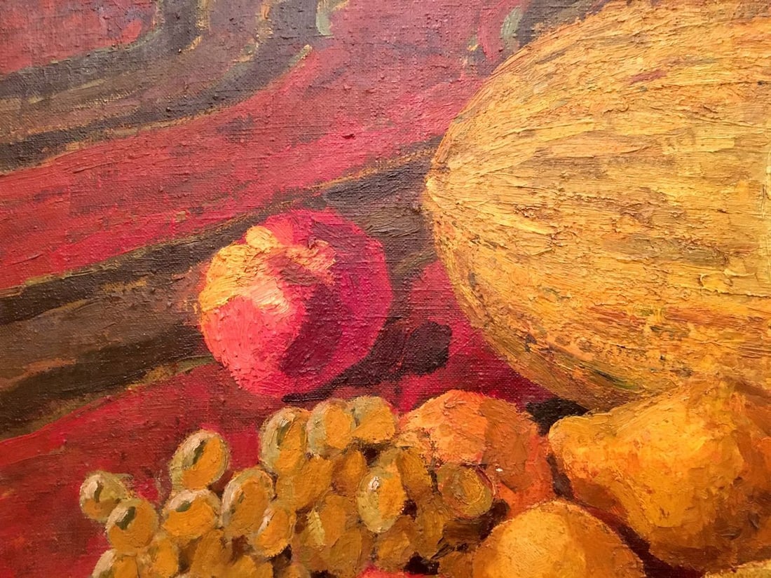 Oil painting Still life with melon - 3