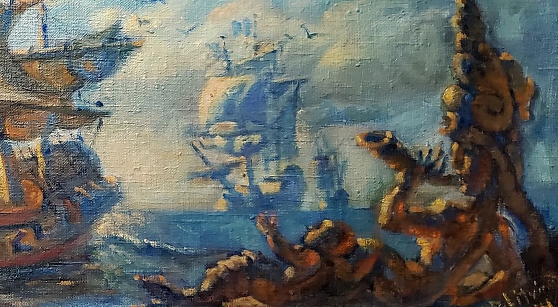 Oil painting Amphitrite before the sea Daniil Litvinov - 7