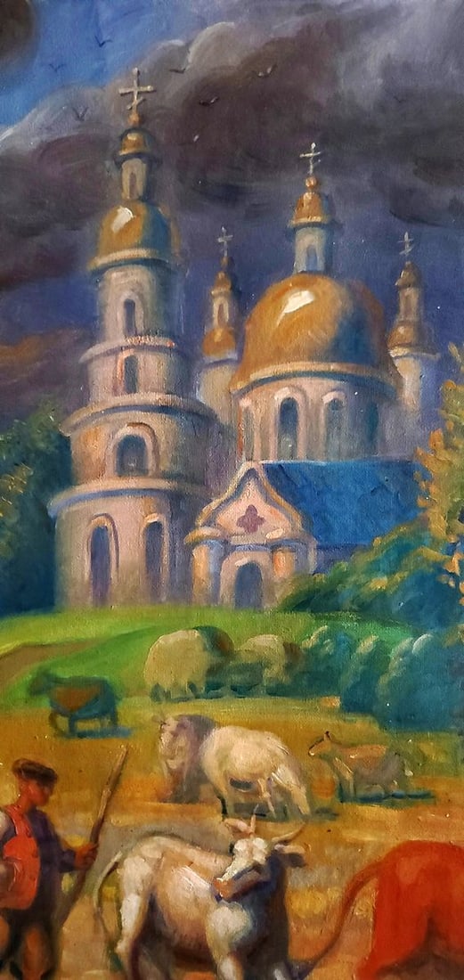 Oil painting Before the autumn shower Daniil Litvinov - 6