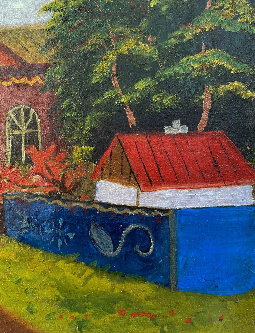 Oil painting Ladies go to church Unknown artist - 5