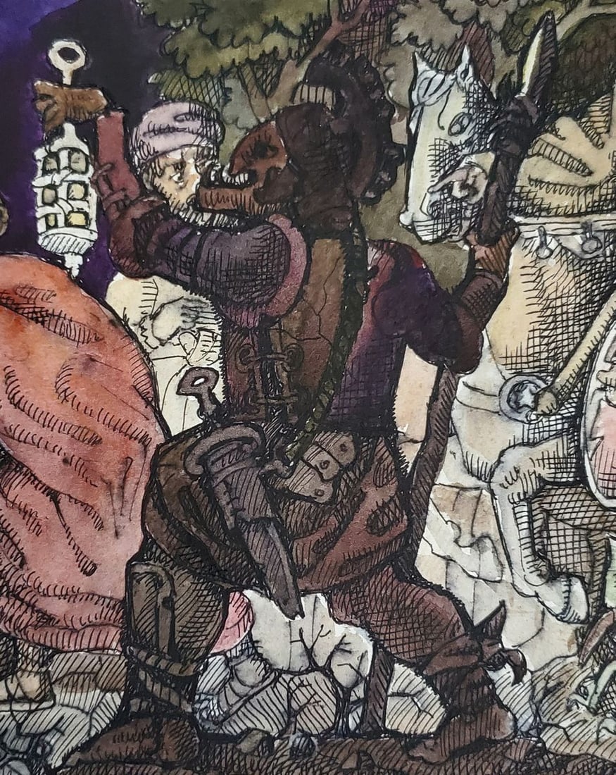 Watercolor painting Arrest of Christ Daniil Litvinov - 3