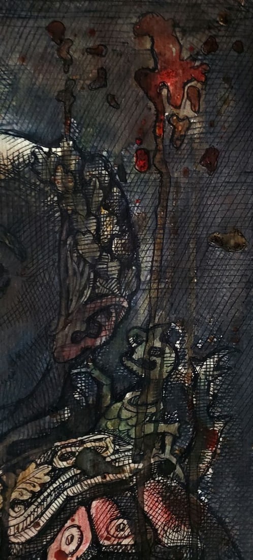 Ink painting Christ before Pilate Daniil Litvinov - 5