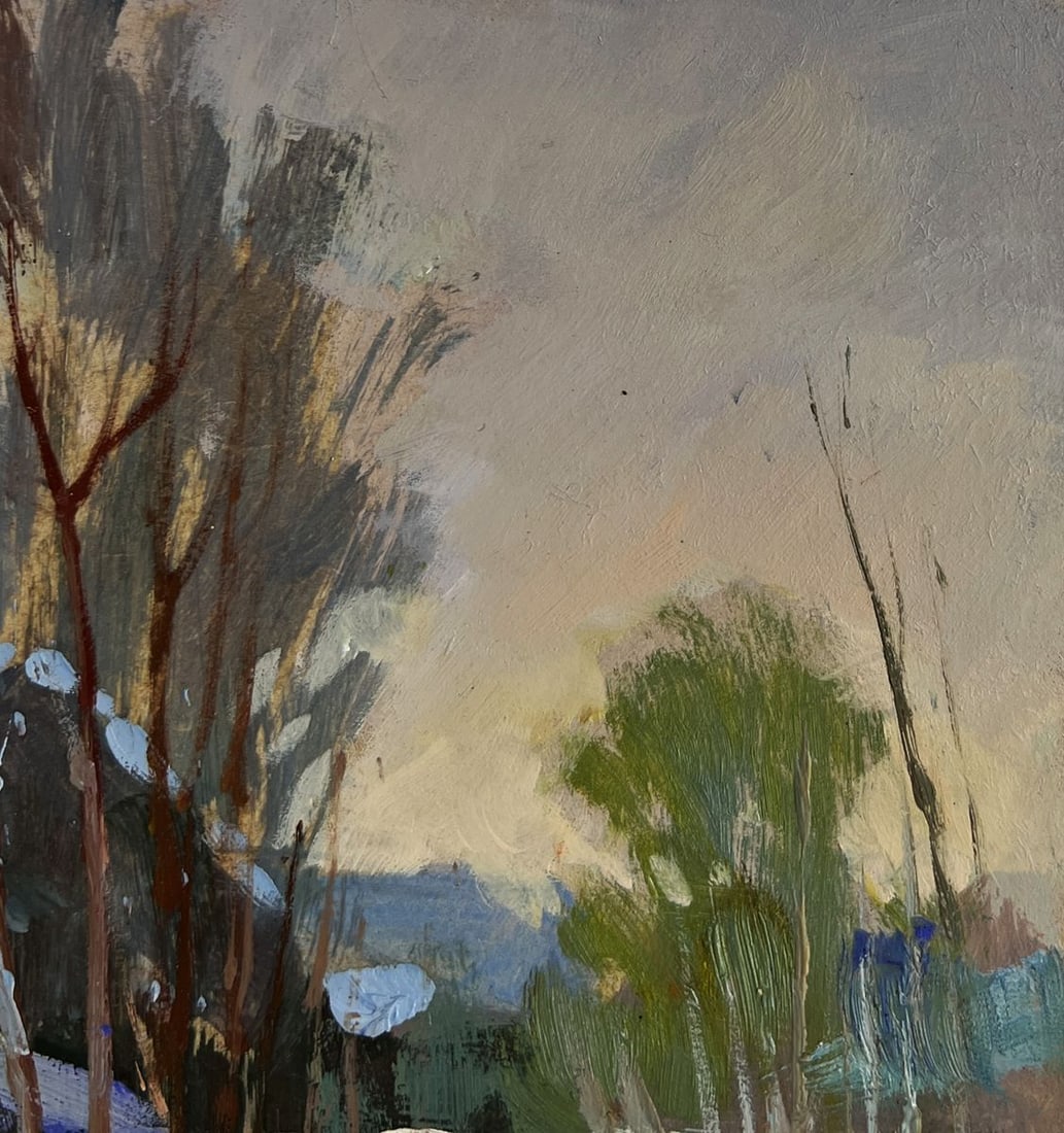 Oil painting View of the monastery in the evening Yuriy Suprunchuk - 4