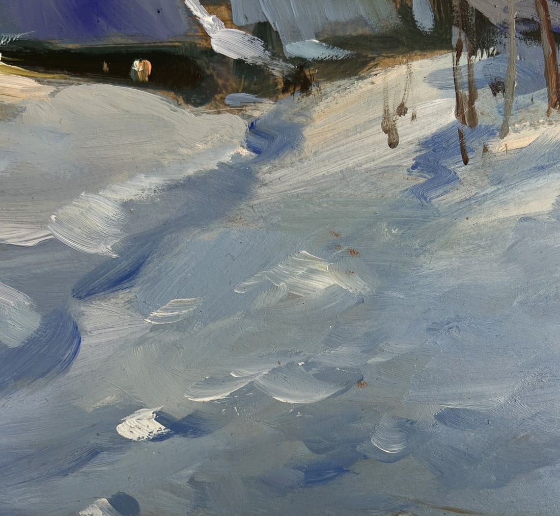 Oil painting View of the monastery in the evening Yuriy Suprunchuk - 8