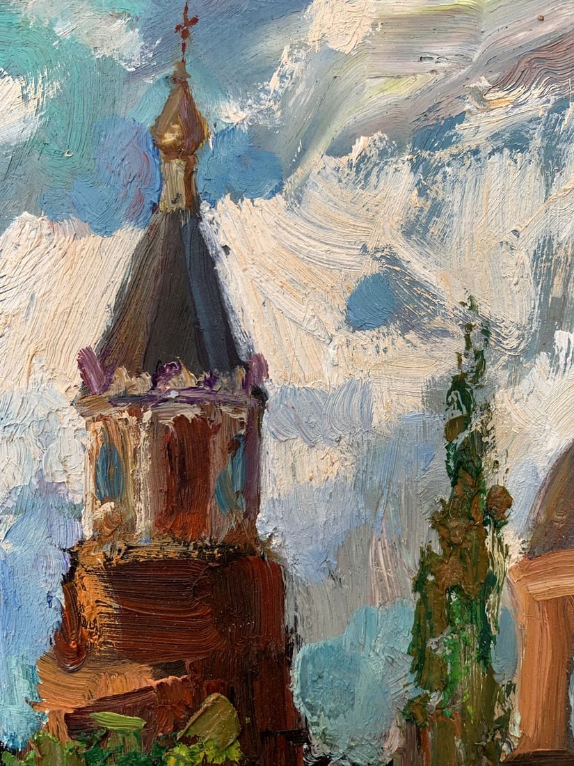 Oil painting City Cathedral Leonid Maistrenko - 4