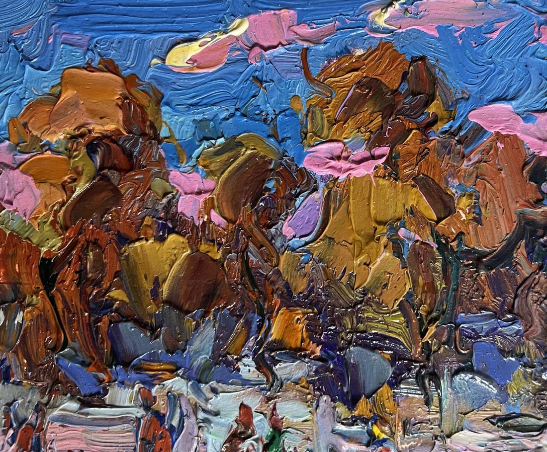 Oil painting Walk to the church Oksana Kalenyuk - 4