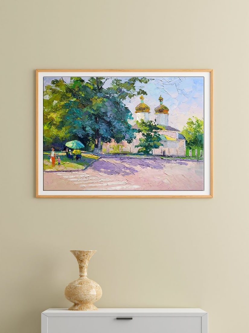 Oil painting Early near the church Serdyuk Boris Petrovich - 2