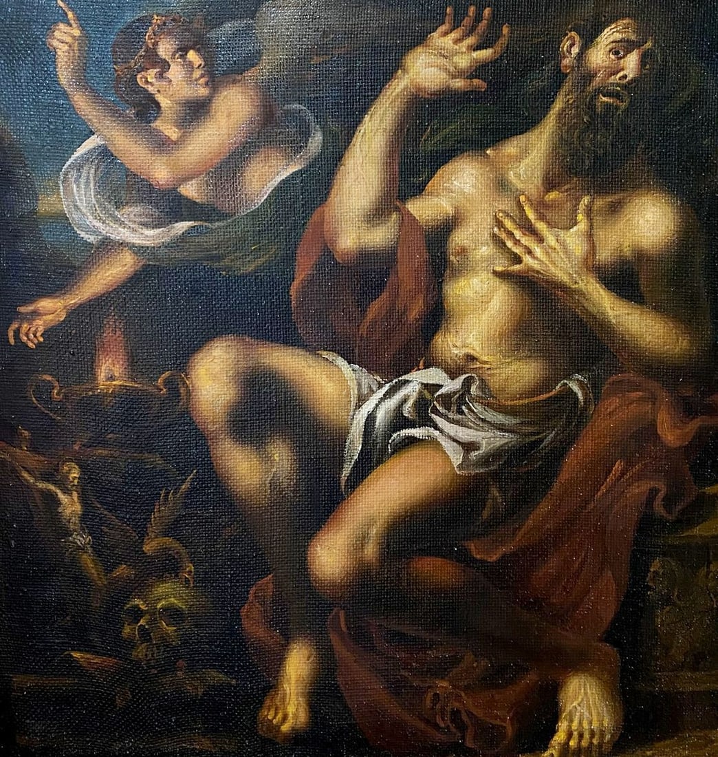 Oil painting Saint John Litvinov Oleg Arkad'yevich: Title: Oil painting Saint John Litvinov Oleg Arkad'yevich Description: No.Litv 296 *** ABOUT THIS PAINTING *** * TITLE: "Saint John" * ARTISTS: Litvinov Oleg Arkad'yevich * SIZE: 38x37.5 cm/'14.96x14.