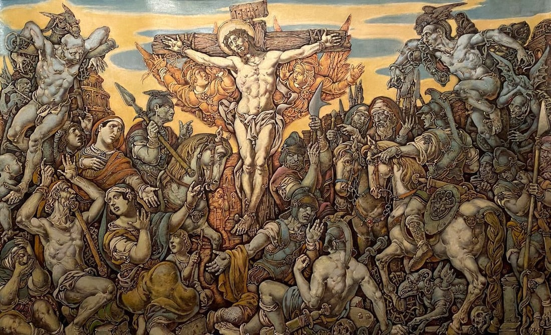 Oil painting Passion of Christ. Calvary Litvinov Oleg Arkad'yevich: Title: Oil painting Passion of Christ. Calvary Litvinov Oleg Arkad'yevich Description: No.Litv 547 *** ABOUT THIS PAINTING *** * TITLE: "Passion of Christ. Calvary" * ARTISTS: Litvinov Oleg Arkad'yevi