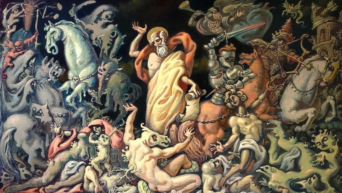 Oil painting Visions of John the Evangelist Litvinov Daniil Olegovich (1 of 8)