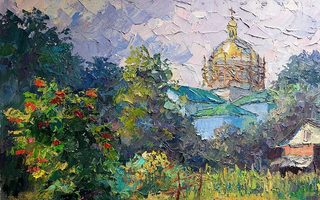 Oil painting Renovation of the temple Serdyuk Boris Petrovich - 4
