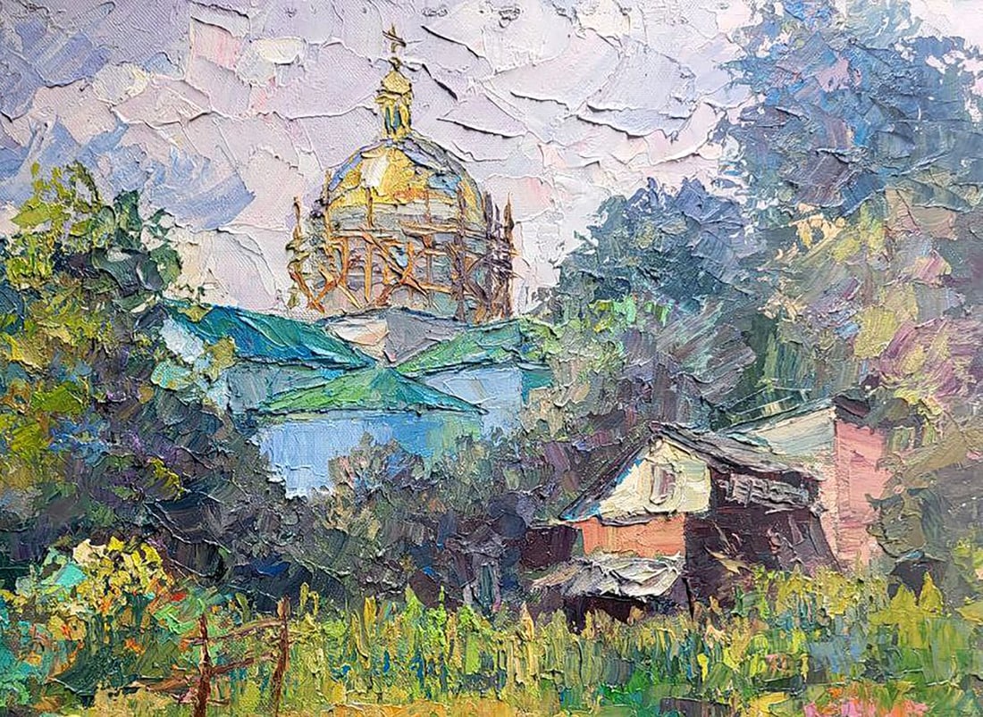 Oil painting Renovation of the temple Serdyuk Boris Petrovich - 5