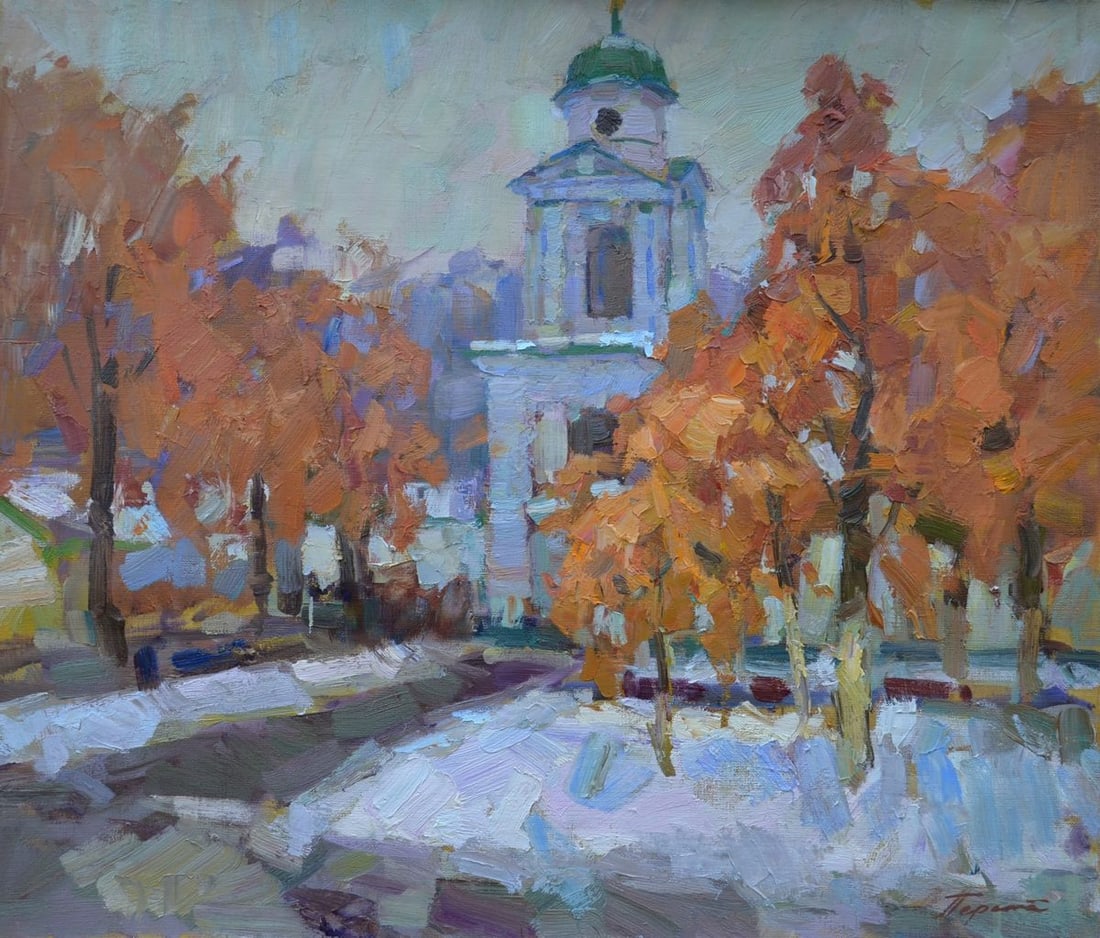 Oli painting Frosty morning Tepeta Miacheslav (1 of 6)