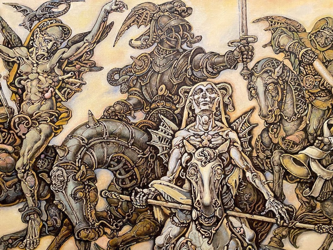 Oil painting John's vision. Theologian Litvinov Oleg Arkad'yevich - 12