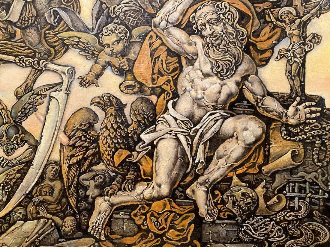 Oil painting John's vision. Theologian Litvinov Oleg Arkad'yevich - 2