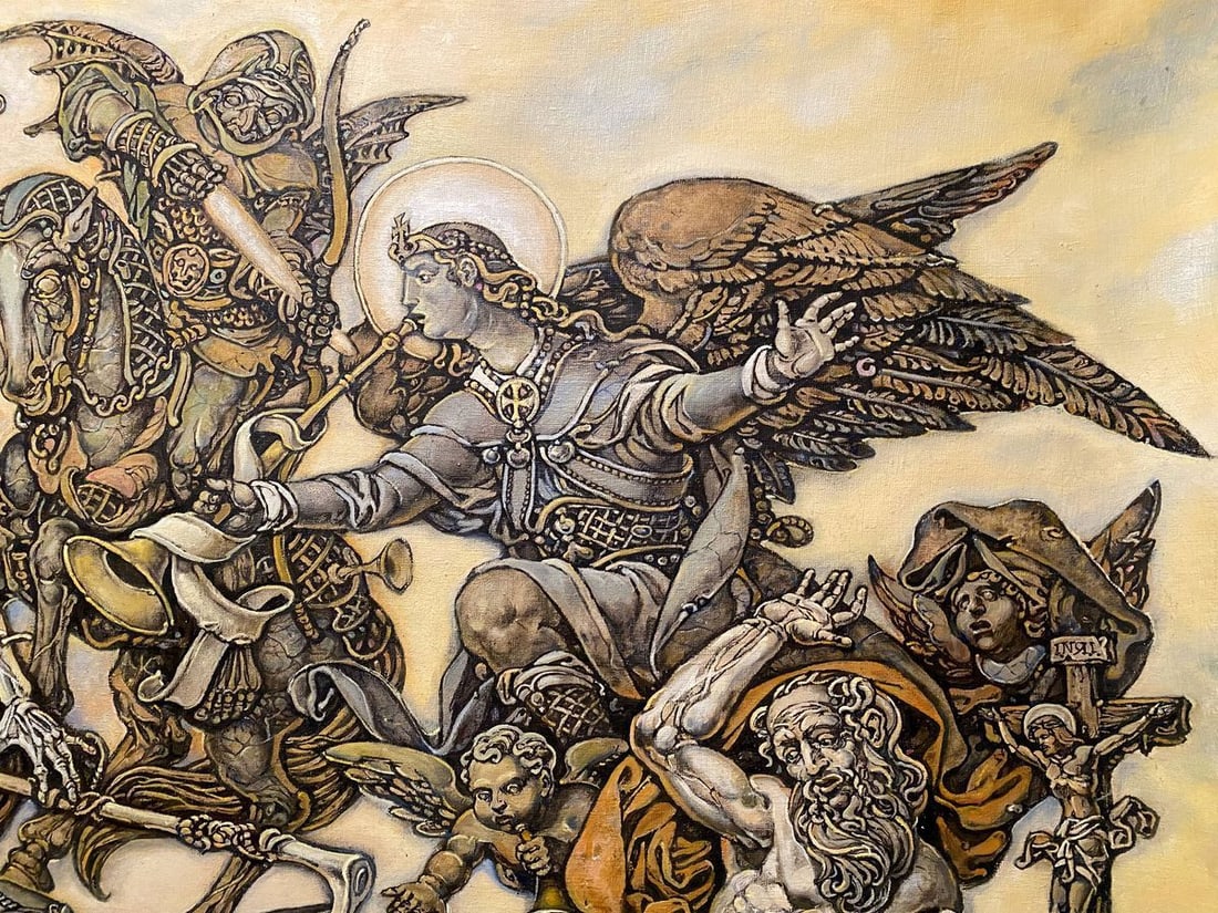 Oil painting John's vision. Theologian Litvinov Oleg Arkad'yevich - 4