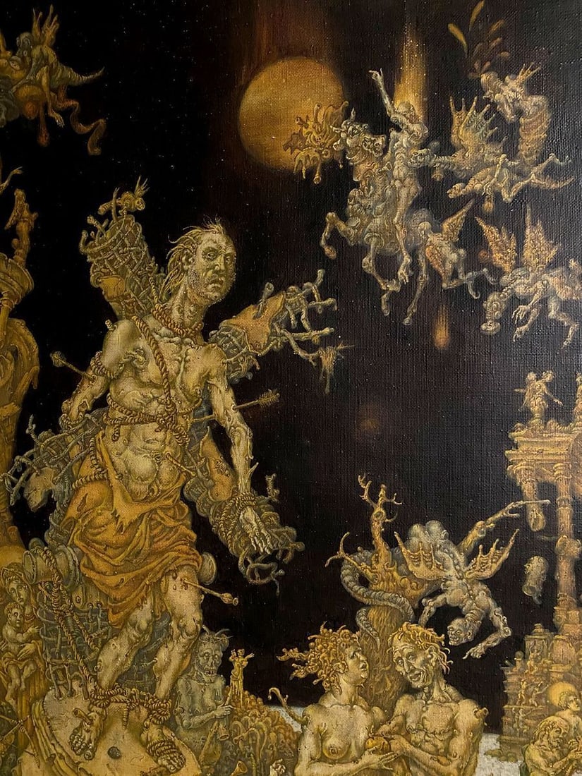 Oil painting 20th century apocalypse. Saint Sebastian Litvinov Oleg Arkad'yevich - 4