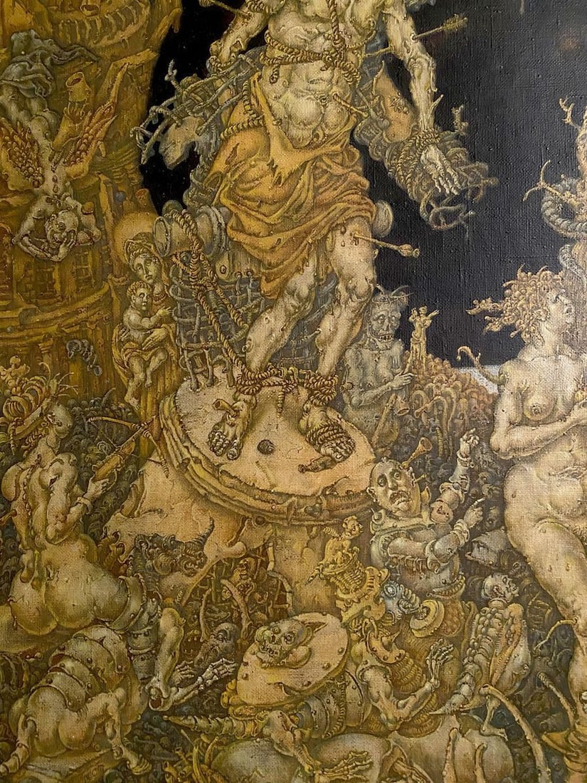Oil painting 20th century apocalypse. Saint Sebastian Litvinov Oleg Arkad'yevich - 9