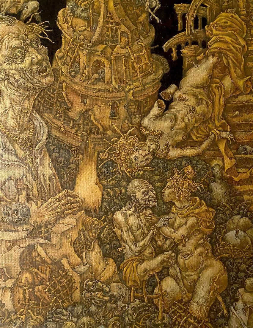 Oil painting 20th century apocalypse. Saint John Litvinov Oleg Arkad'yevich - 2