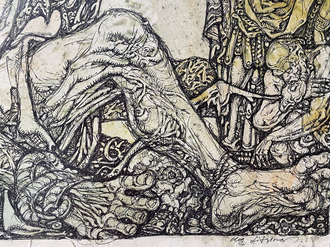 Watercolor, mascara painting Iov Litvinov Oleg Arkad'yevich - 2