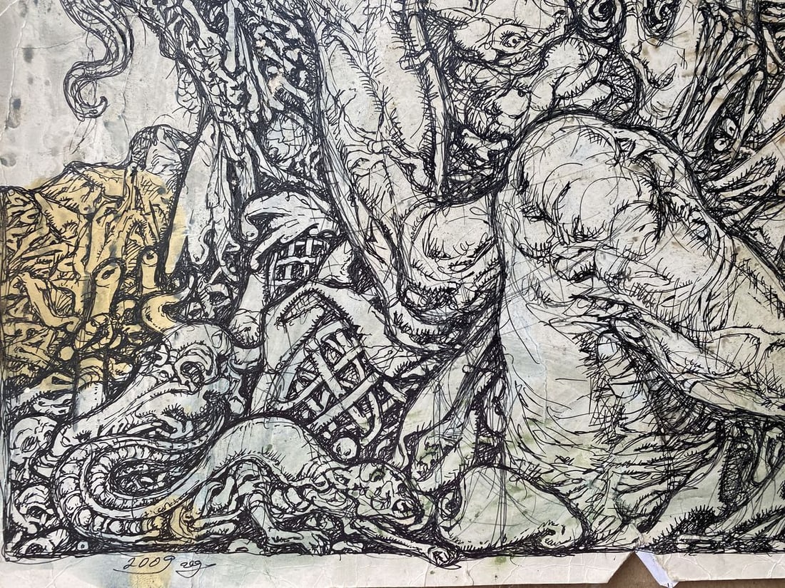 Watercolor, mascara painting Iov Litvinov Oleg Arkad'yevich - 7