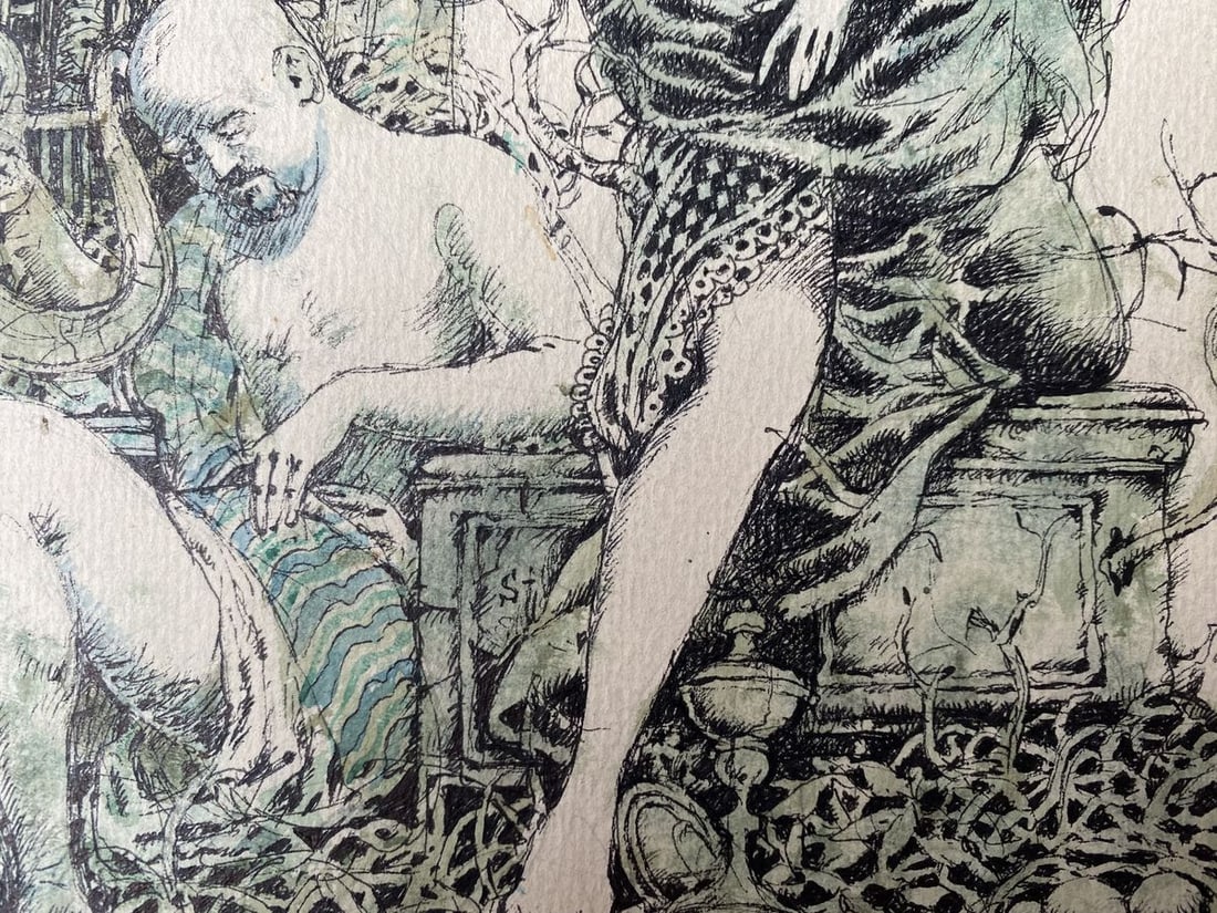 Watercolor, mascara painting Tower II Litvinov Oleg Arkad'yevich - 4