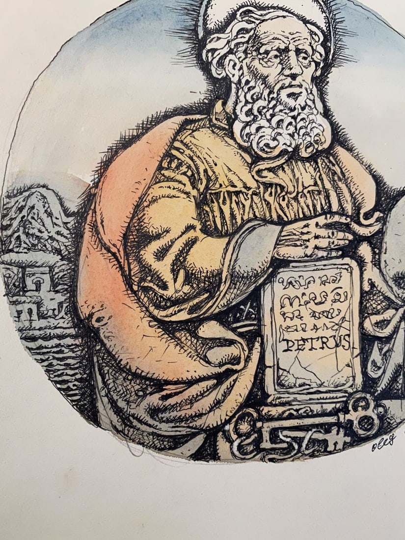 Watercolor mascara, painting Apostle Peter Litvinov Oleg Arkad'yevich - 3