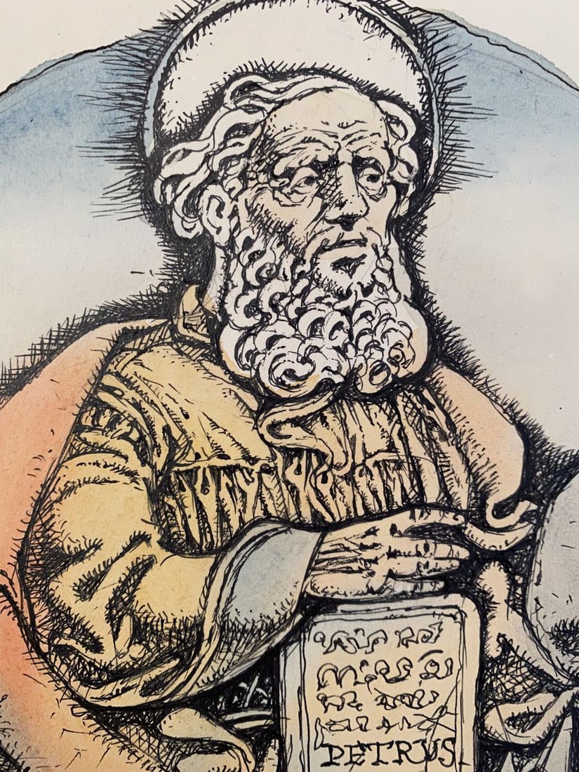 Watercolor mascara, painting Apostle Peter Litvinov Oleg Arkad'yevich - 4