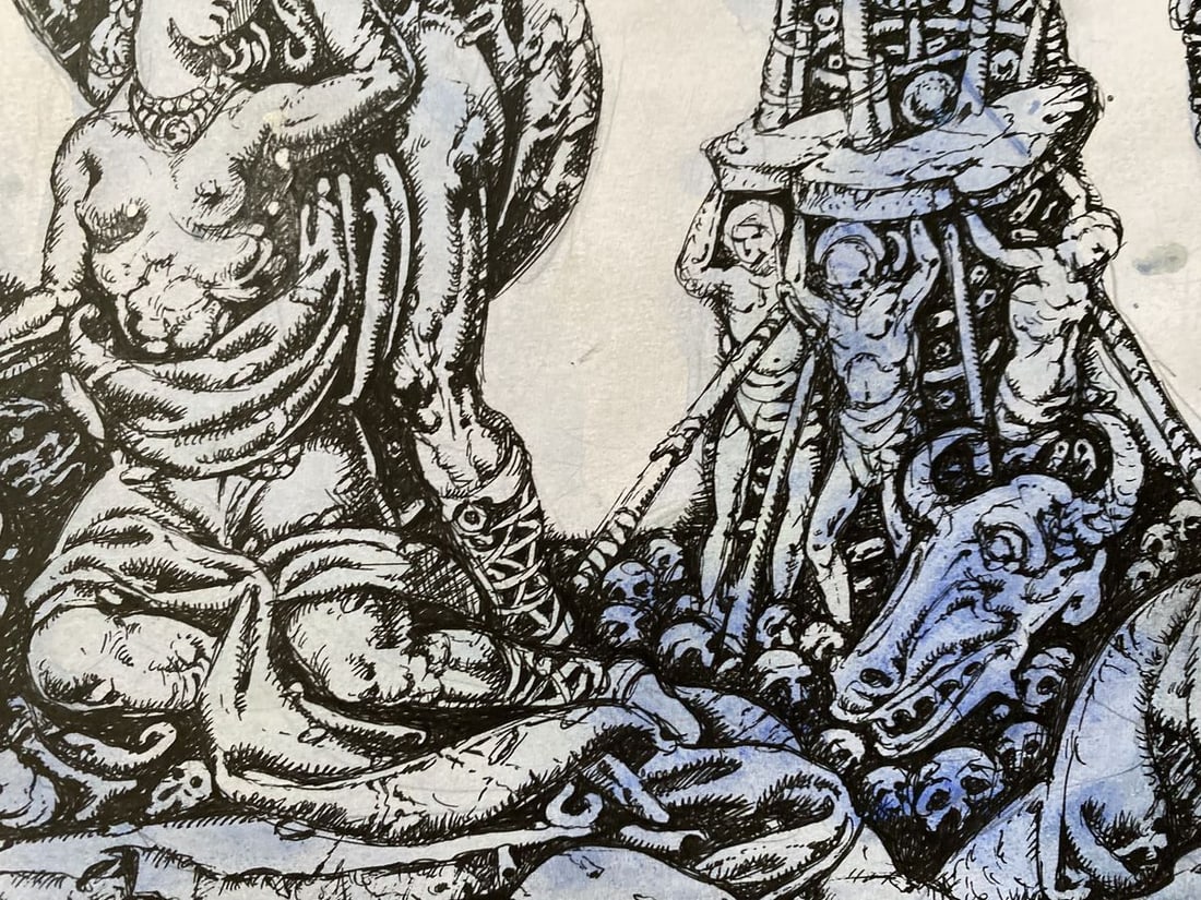 Watercolor, mascara, painting Series of paintings "King Oedipus" Litvinov Oleg Arkad'yevich - 5