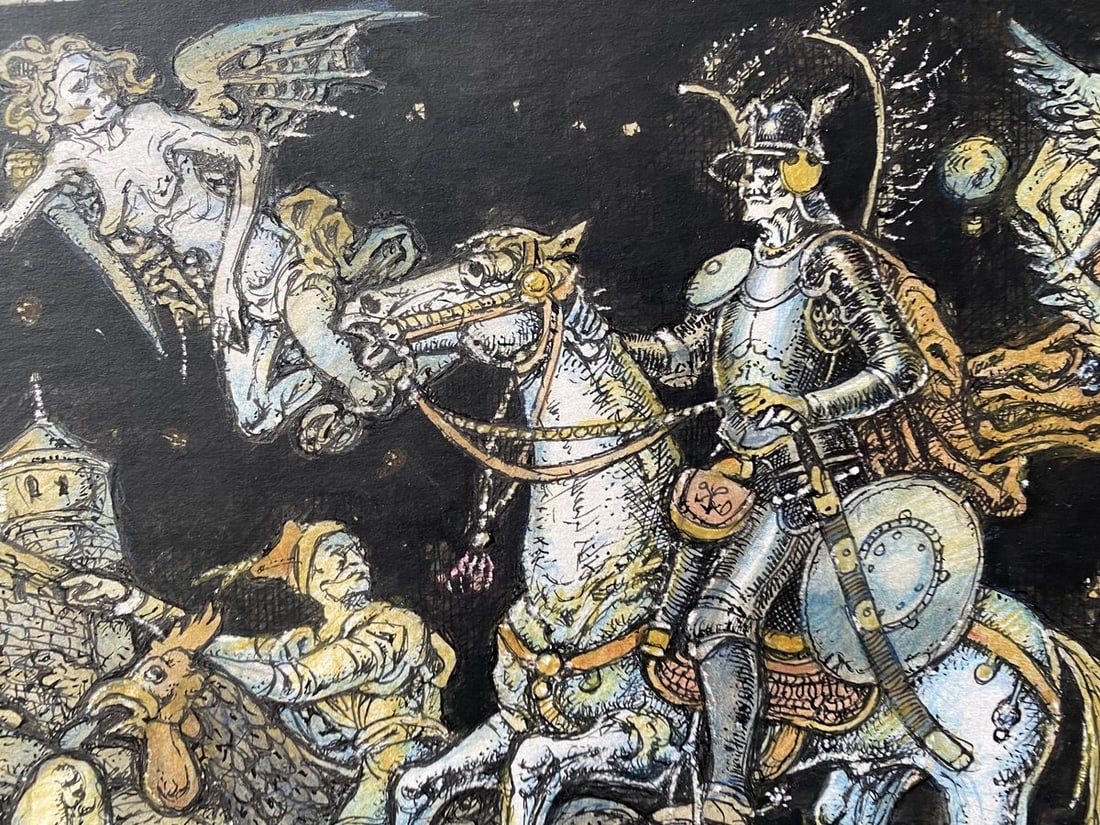 Watercolor, pencil, mascara, painting Polonia Litvinov Oleg Arkad'yevich - 6