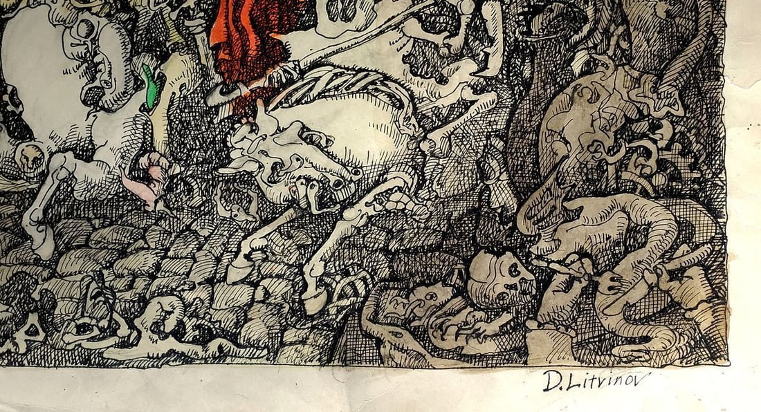Watercolor painting Horsemen of the Apocalypse Litvinov Daniil Olegovich - 3