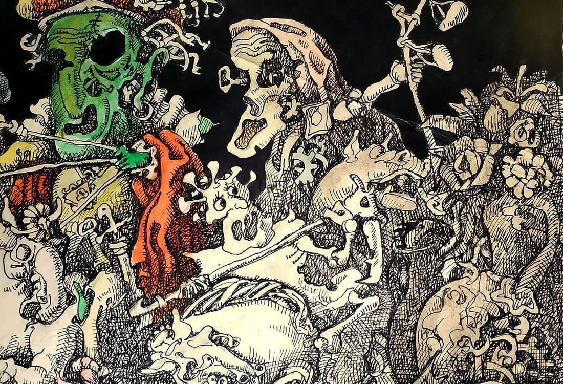 Watercolor painting Horsemen of the Apocalypse Litvinov Daniil Olegovich - 7