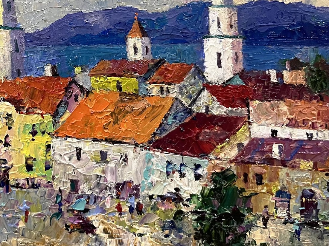 Oil painting Overlooking the main street Serhiy Rybak - 3
