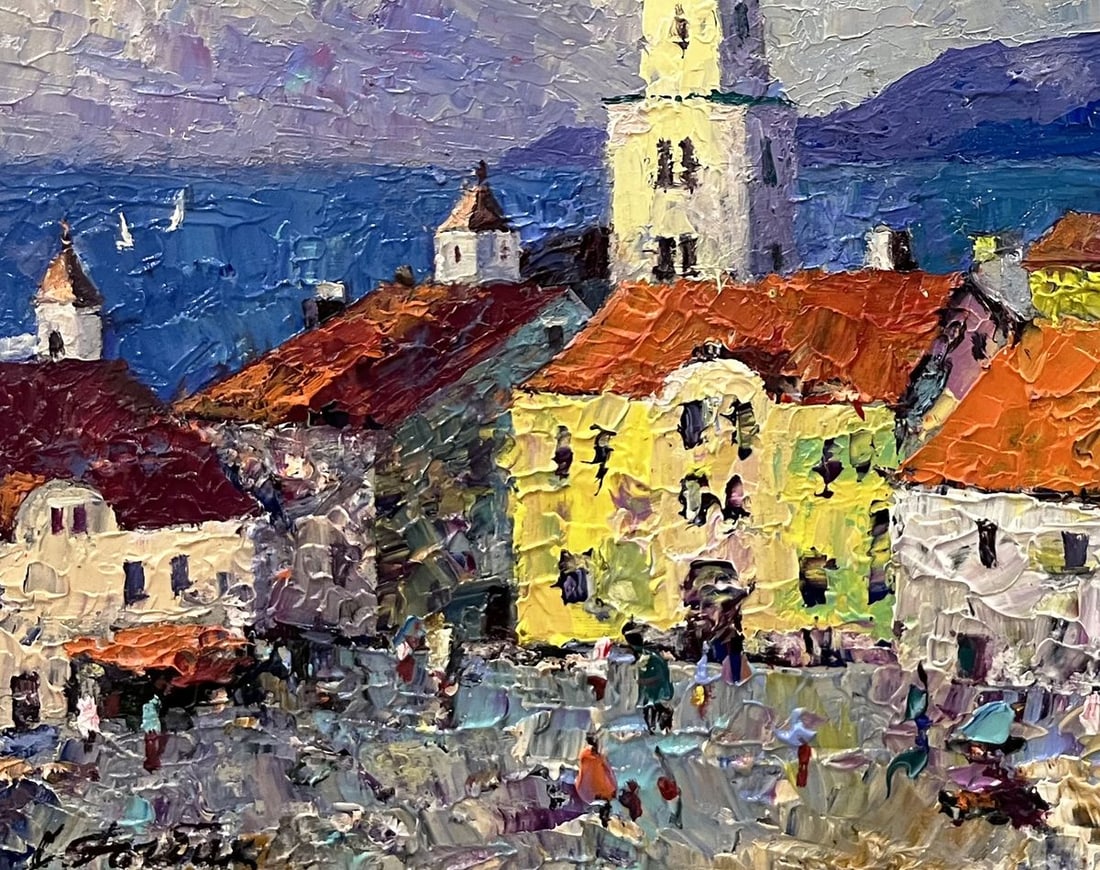 Oil painting Overlooking the main street Serhiy Rybak - 4