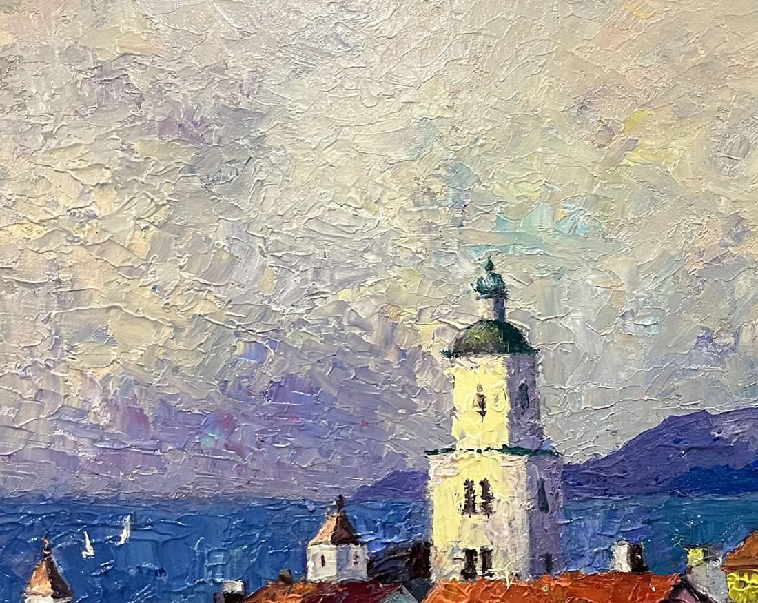 Oil painting Overlooking the main street Serhiy Rybak - 5