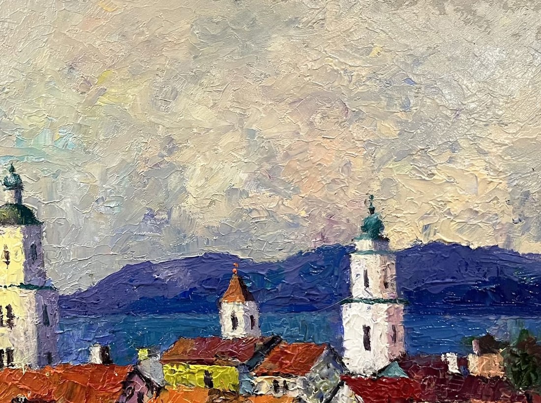 Oil painting Overlooking the main street Serhiy Rybak - 6