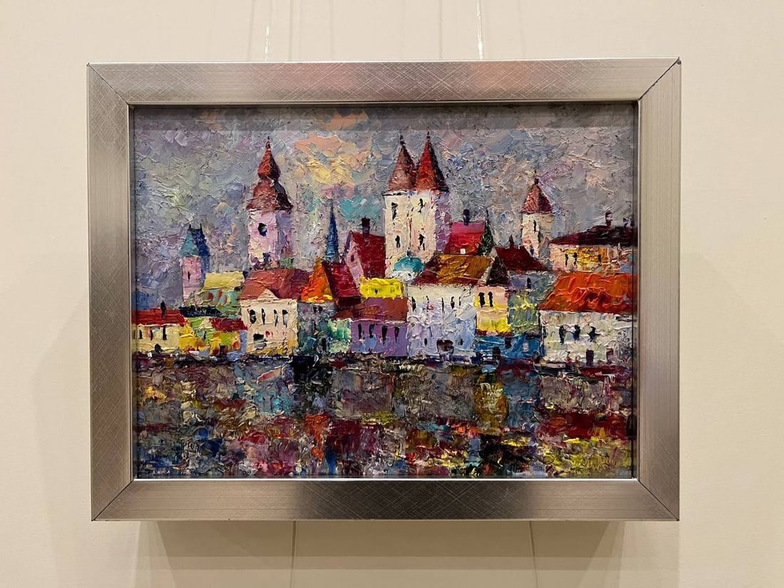 Oil painting Reflection of the city's dynamics Serhiy Rybak - 2