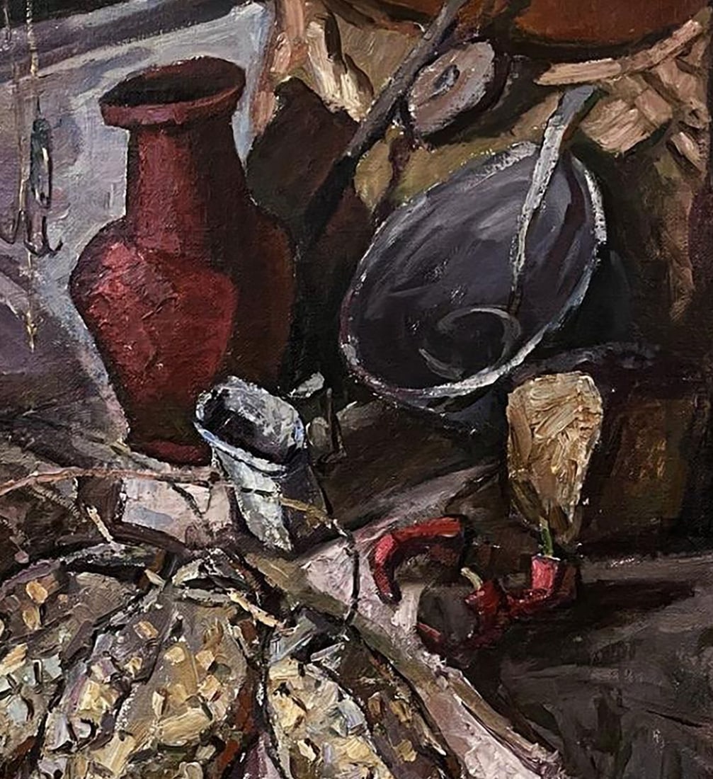 Oil painting Still life with dried fish Oleksandr Andreev - 6