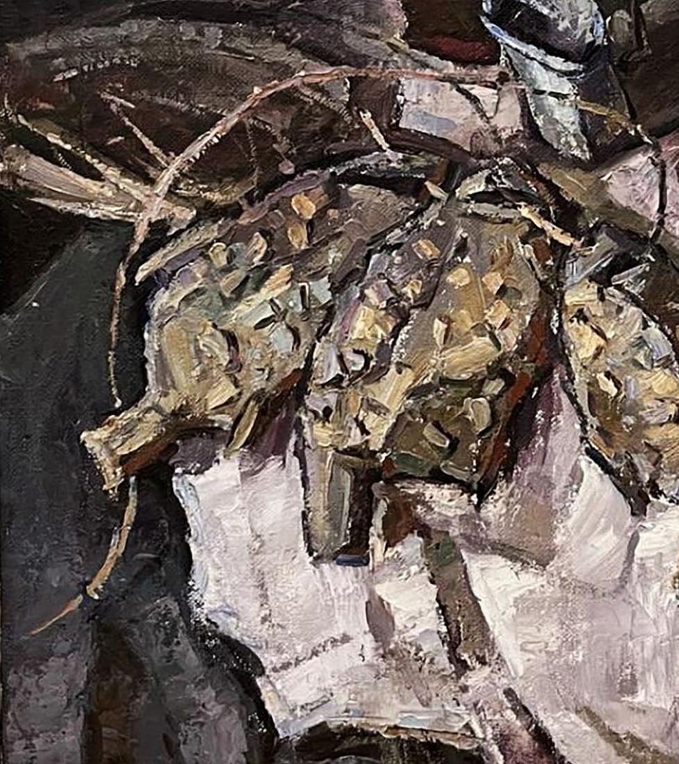 Oil painting Still life with dried fish Oleksandr Andreev - 7