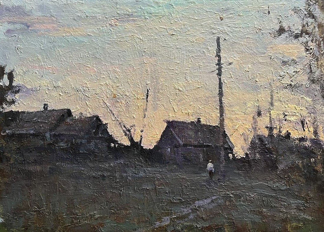 Oil painting Autumn in the village Volodymyr Pashchenko: Title: Oil painting Autumn in the village Volodymyr Pashchenko Description: NoGaller 195 *** ABOUT THIS PAINTING *** * TITLE: "Autumn in the village" * ARTISTS: Volodymyr Pashchenko * SIZE: 50x70