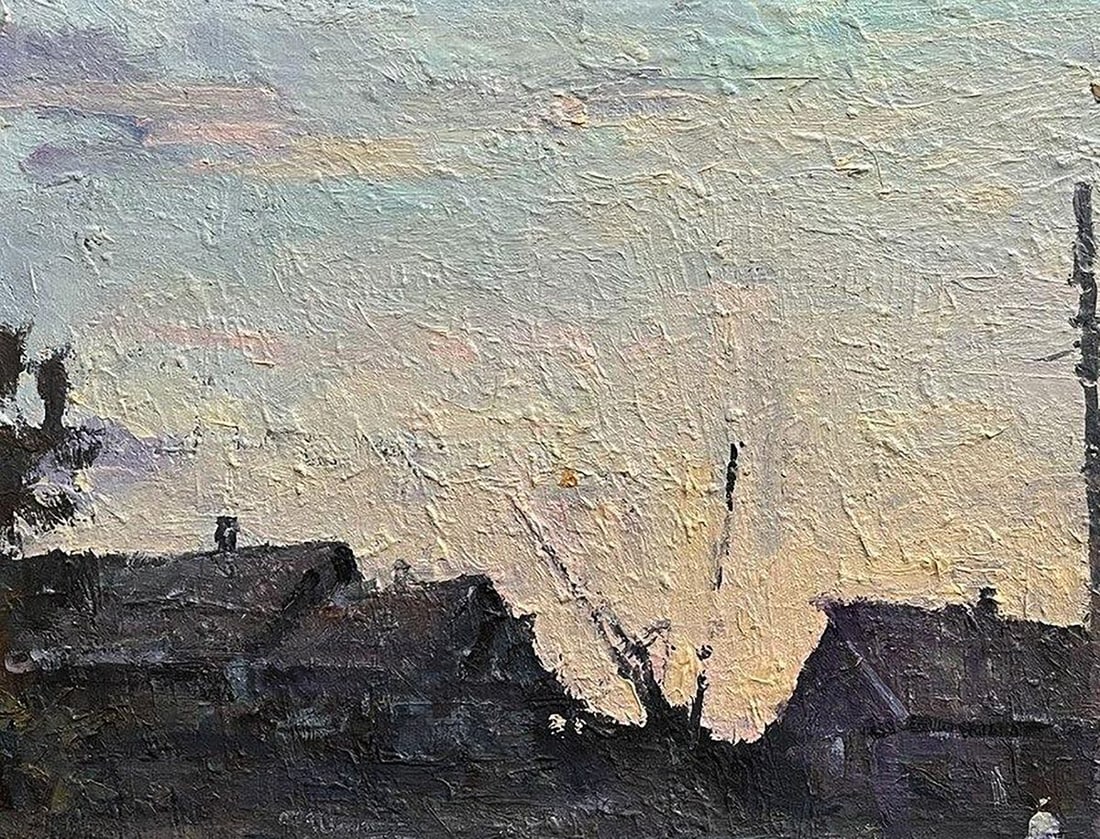 Oil painting Autumn in the village Volodymyr Pashchenko - 4