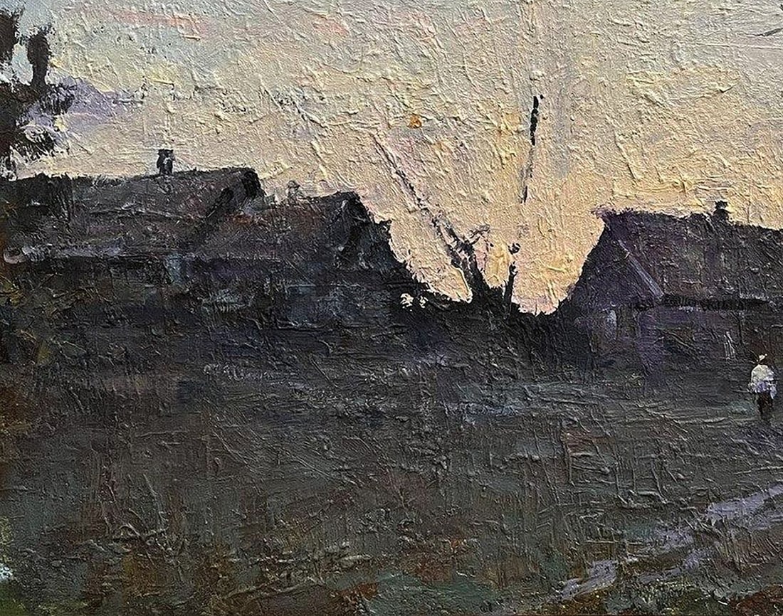 Oil painting Autumn in the village Volodymyr Pashchenko - 6
