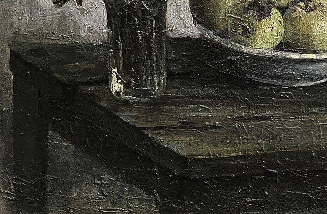 Oil painting Still life with flowers and apples Volodymyr Pashchenko - 6