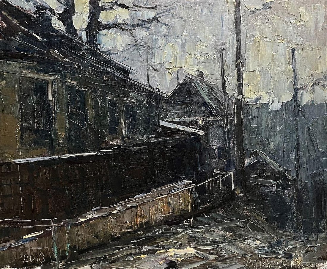 Oil painting Old street Volodymyr Pashchenko (1 of 7)