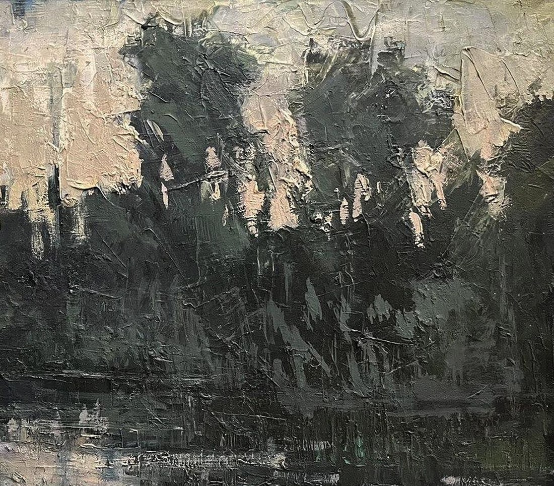 Oil painting Village river Volodymyr Pashchenko - 5